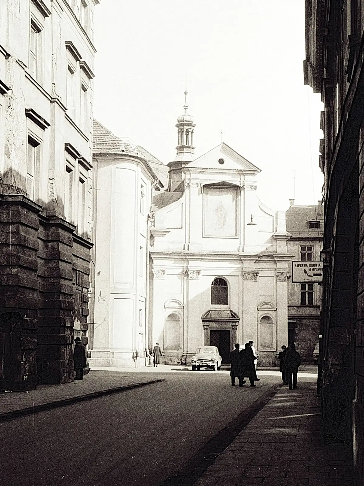 Vue d'archive du quartier de Świętego Tomasza à Kraków